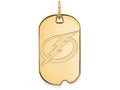 Sterling Silver Gp Nhl Logoart Tampa Bay Lightning Small Dog Tag Pendant Necklace