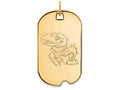 Logoart Sterling Silver Gp University Of Kansas Large Dog Tag Pendant Necklace