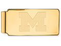 Logoart Sterling Silver Gp Michigan (univ Of) Money Clip