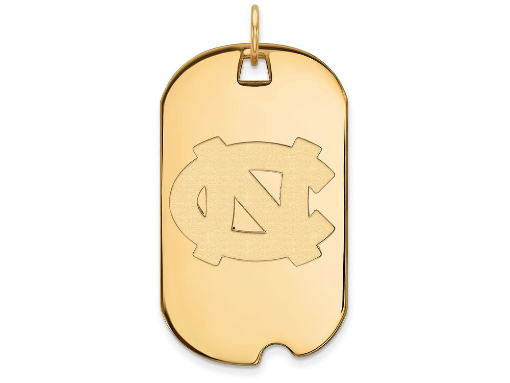 Logoart Sterling Silver Gp University Of North Carolina Large Dog Tag Pendant Necklace