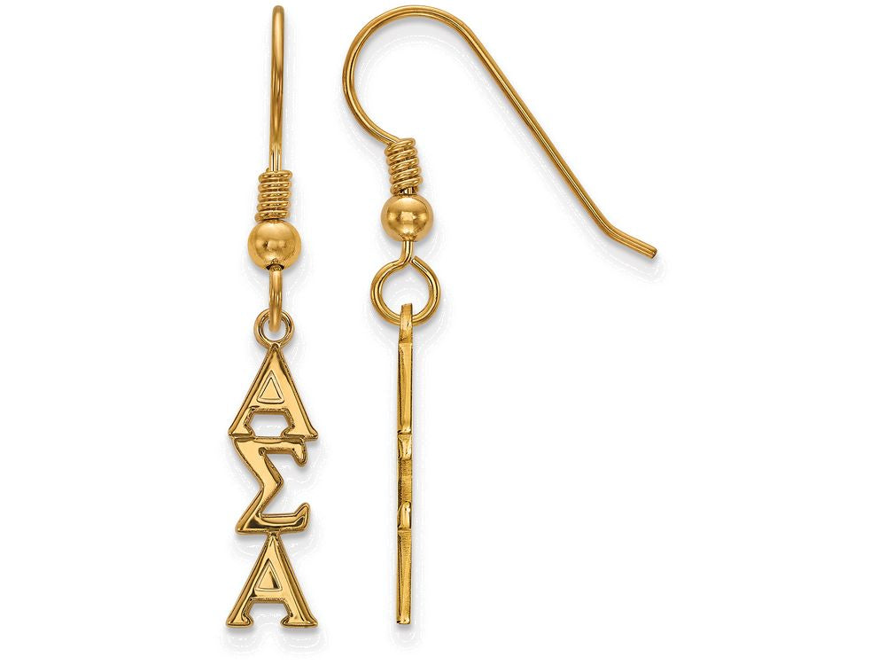 Logoart Sterling Silver Gp Alpha Sigma Alpha Small Dangle Earrings