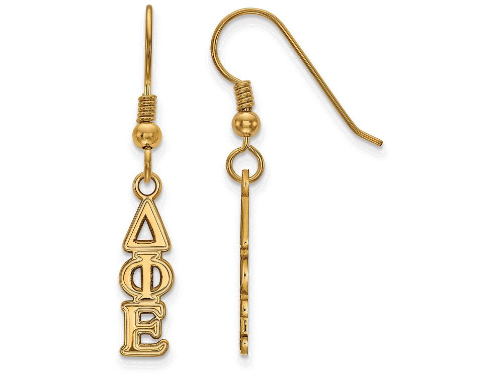 Logoart Sterling Silver Gp Delta Phi Epsilon Extra Small Dangle Earrings