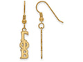 Logoart Sterling Silver Gp Gamma Phi Beta Extra Small Dangle Earrings