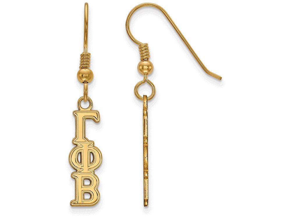 Logoart Sterling Silver Gp Gamma Phi Beta Extra Small Dangle Earrings