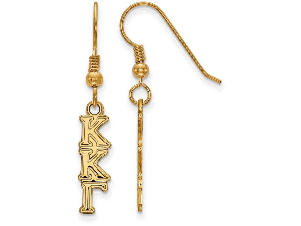 Logoart Sterling Silver Gp Kappa Kappa Gamma Extra Small Dangle Earrings