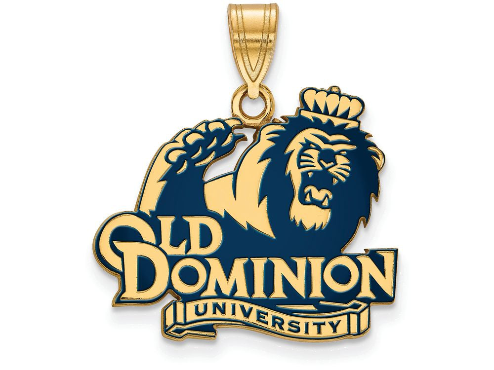 Logoart Sterling Silver Gp Old Dominion University Large Enamel Pendant