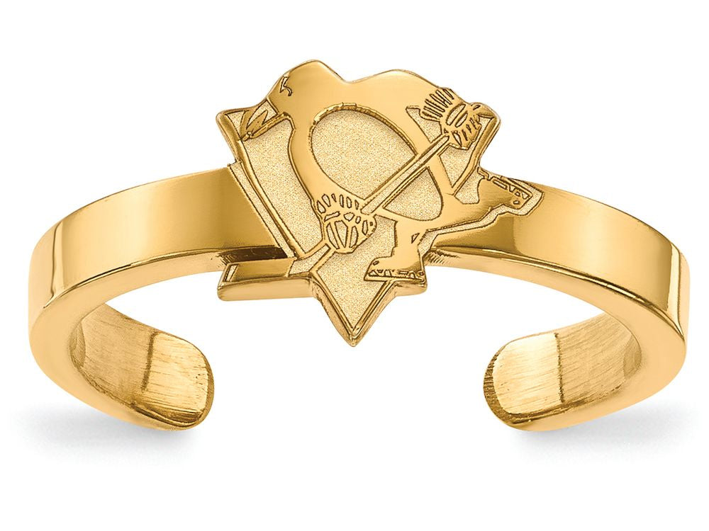 Sterling Silver Gp Nhl Logoart Pittsburgh Penguins Toe Ring