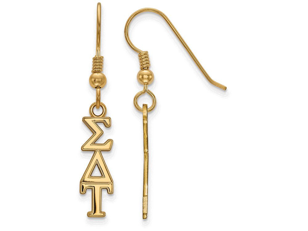 Logoart Sterling Silver Gp Sigma Delta Tau Extra Small Dangle Earrings
