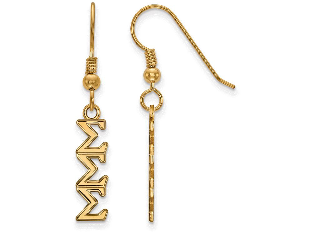Logoart Sterling Silver Gp Sigma Sigma Sigma Small Dangle Earrings