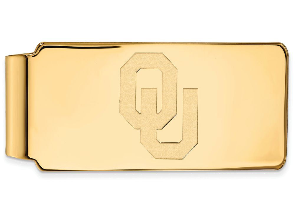 Logoart Sterling Silver Gp University Of Oklahoma Money Clip