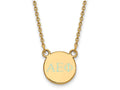 Logoart Sterling Silver Gp Alpha Epsilon Phi Extra Small Enamel Pendant Necklace