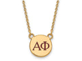 Logoart Sterling Silver Gp Alpha Phi Small Enamel Pendant Necklace