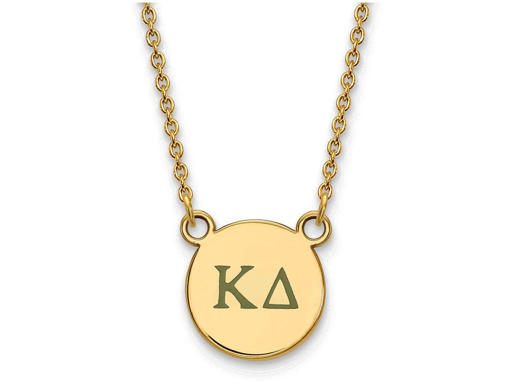 Logoart Sterling Silver Gp Kappa Delta Small Enamel Pendant Necklace
