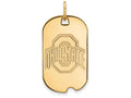 Logoart Sterling Silver Gp Ohio State University Small Dog Tag Pendant Necklace