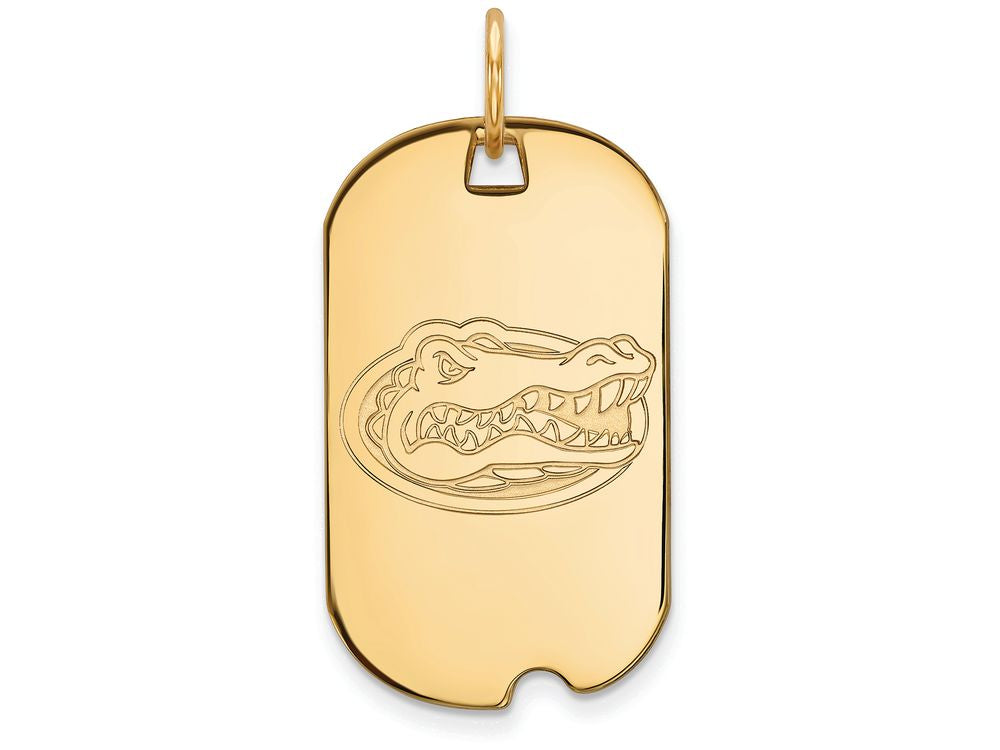 Logoart Sterling Silver Gp University Of Florida Small Dog Tag Pendant Necklace