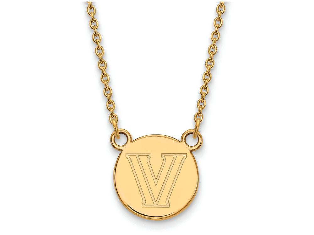 Logoart Sterling Silver Gp Villanova University Small Disc Necklace