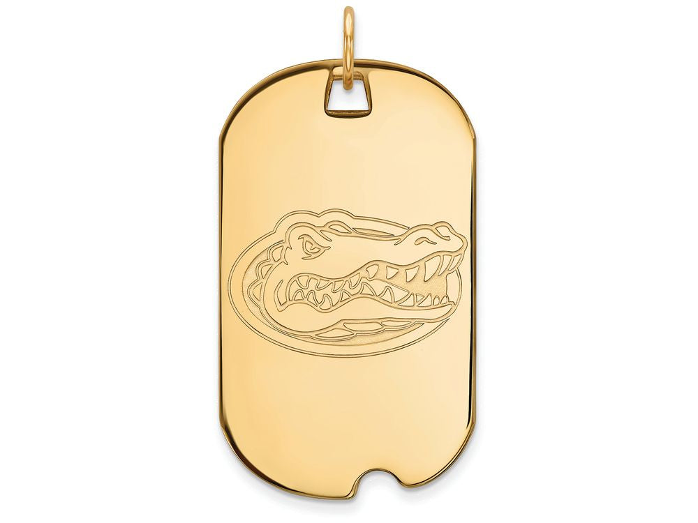 Logoart Sterling Silver Gp University Of Florida Large Dog Tag Pendant Necklace
