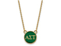 Logoart Sterling Silver Gp Alpha Sigma Tau Small Enamel Pendant Necklace