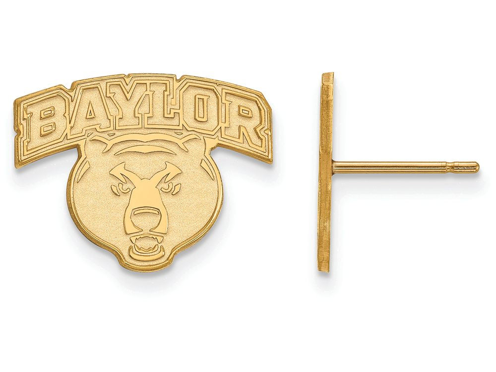 Logoart Sterling Silver Gp Baylor University Small Post Earrings