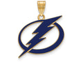 Sterling Silver Gp Nhl Logoart Tampa Bay Lightning Large Enamel Pendant