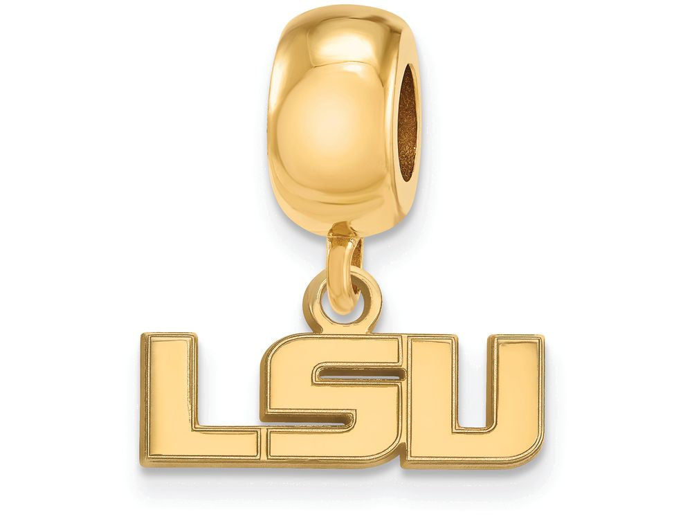 Logoart Sterling Silver Gp Louisiana State University Extra Small Dangle Bead Char