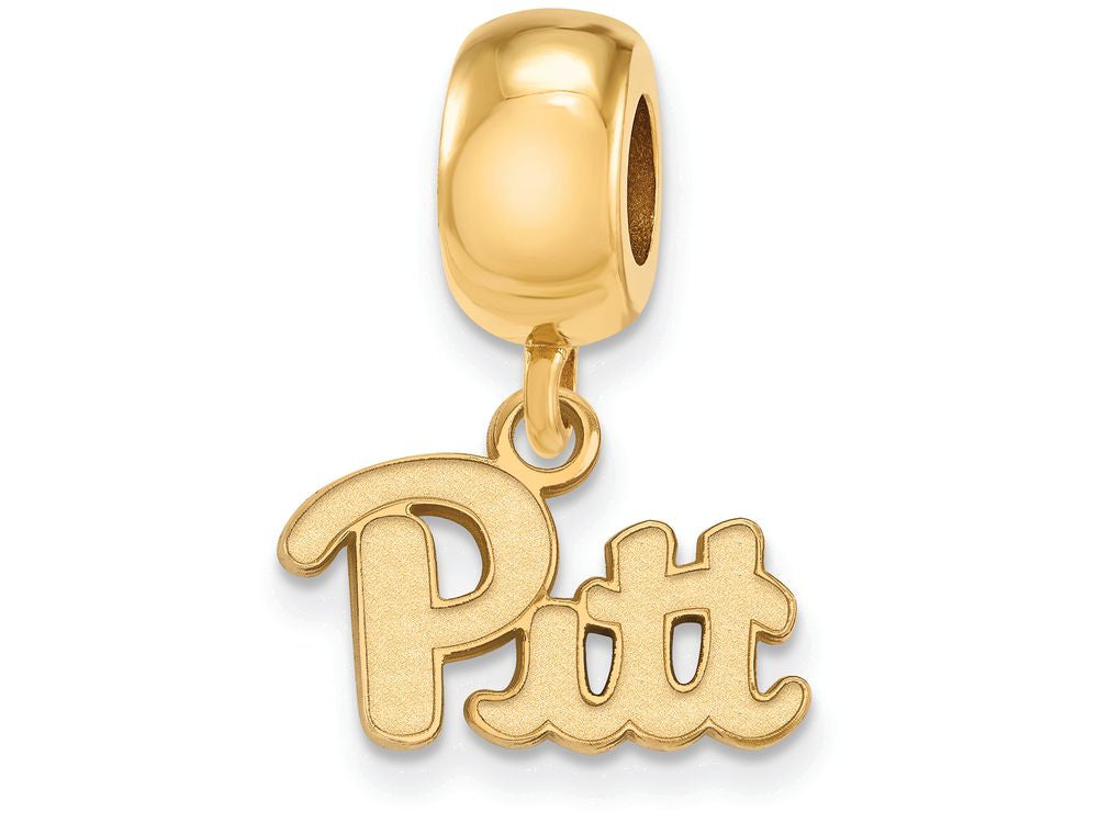 Logoart Sterling Silver Gp University Of Pittsburgh Extra Small Dangle Bead Charm