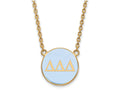 Logoart Sterling Silver Gp Delta Delta Delta Large Enamel Pendant Necklace