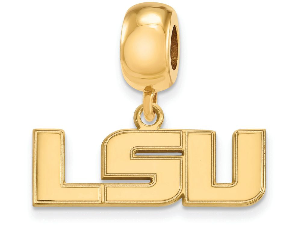 Logoart Sterling Silver Gp Louisiana State University Small Dangle Bead