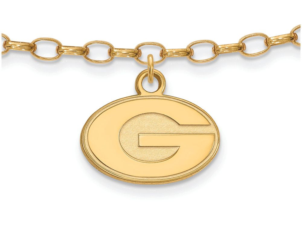 Logoart Sterling Silver Gp University Of Georgia Anklet