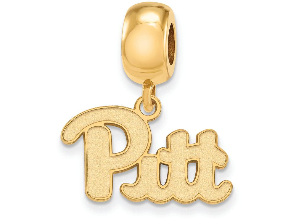 Logoart Sterling Silver Gp University Of Pittsburgh Small Dangle Bead