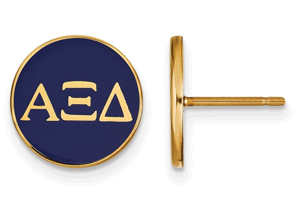 Logoart Sterling Silver Gp Alpha Xi Delta Enameled Post Earrings