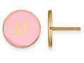Logoart Sterling Silver Gp Delta Gamma Enameled Post Earrings