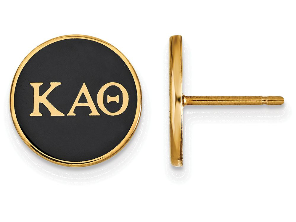 Logoart Sterling Silver Gp Kappa Alpha Theta Enameled Post Earrings