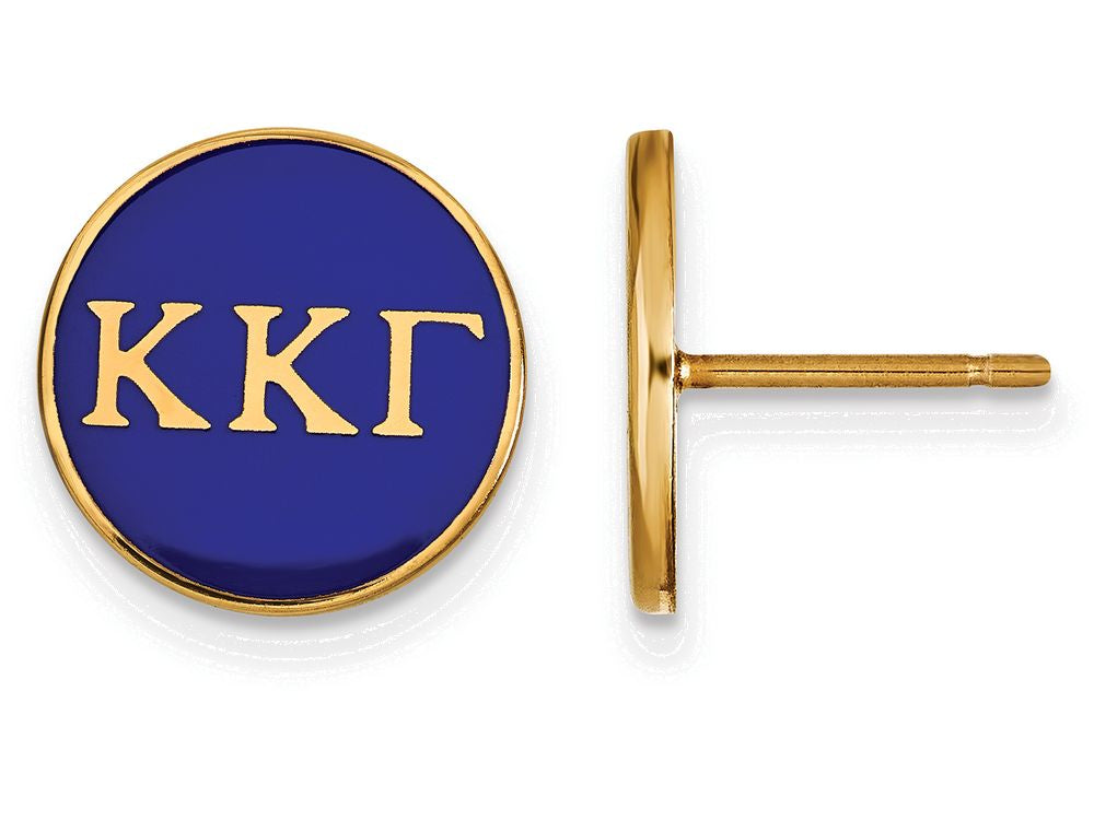 Logoart Sterling Silver Gp Kappa Kappa Gamma Enameled Post Earrings