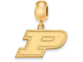 Logoart Sterling Silver Gp Purdue Small Dangle Bead