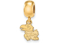 Logoart Sterling Silver Gp University Of Kansas Extra Small Dangle Bead Charm