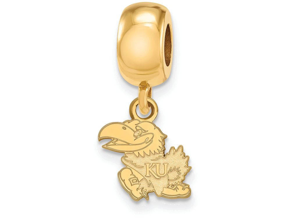 Logoart Sterling Silver Gp University Of Kansas Extra Small Dangle Bead Charm