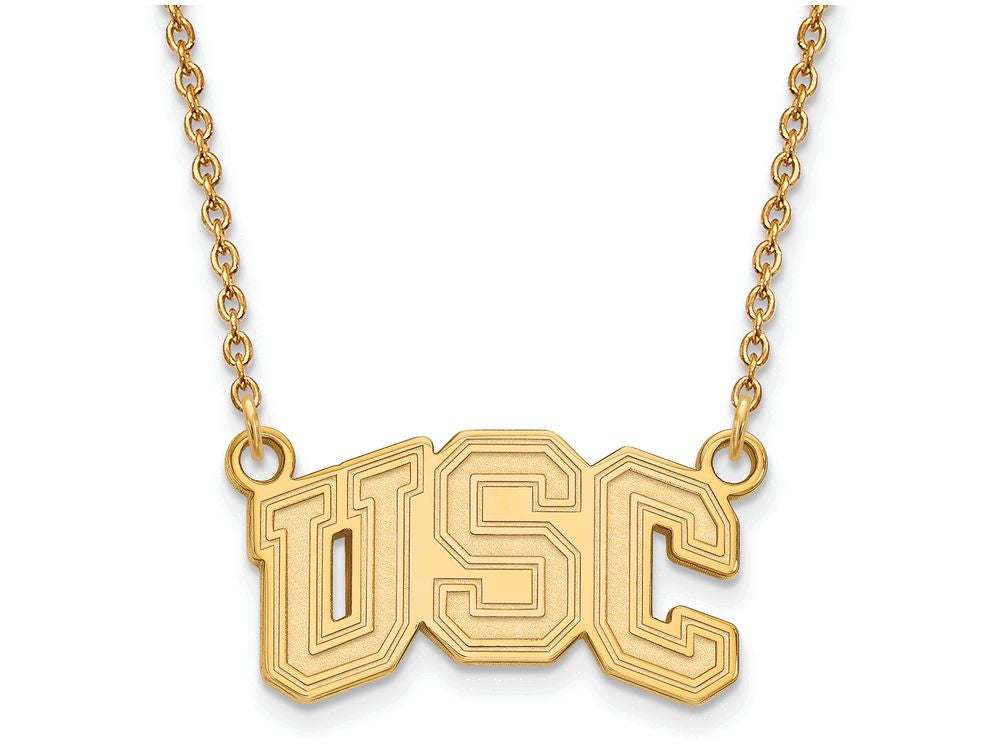 Logoart Sterling Silver Gp University Of Southern California Small Pendant Necklace