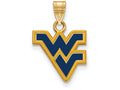 Logoart Sterling Silver Gp West Virginia University Small Enamel Pendant