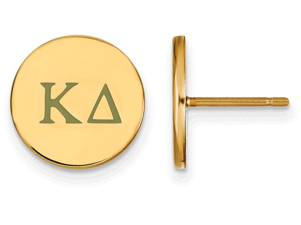 Logoart Sterling Silver Gp Kappa Delta Enameled Post Earrings
