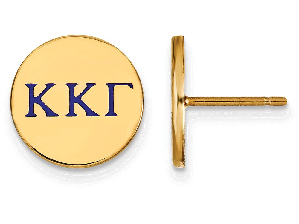 Logoart Sterling Silver Gp Kappa Kappa Gamma Enameled Post Earrings