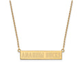 Logoart Sterling Silver Gp Anaheim Ducks Small Bar Necklace