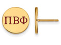 Logoart Sterling Silver Gp Pi Beta Phi Enameled Post Earrings