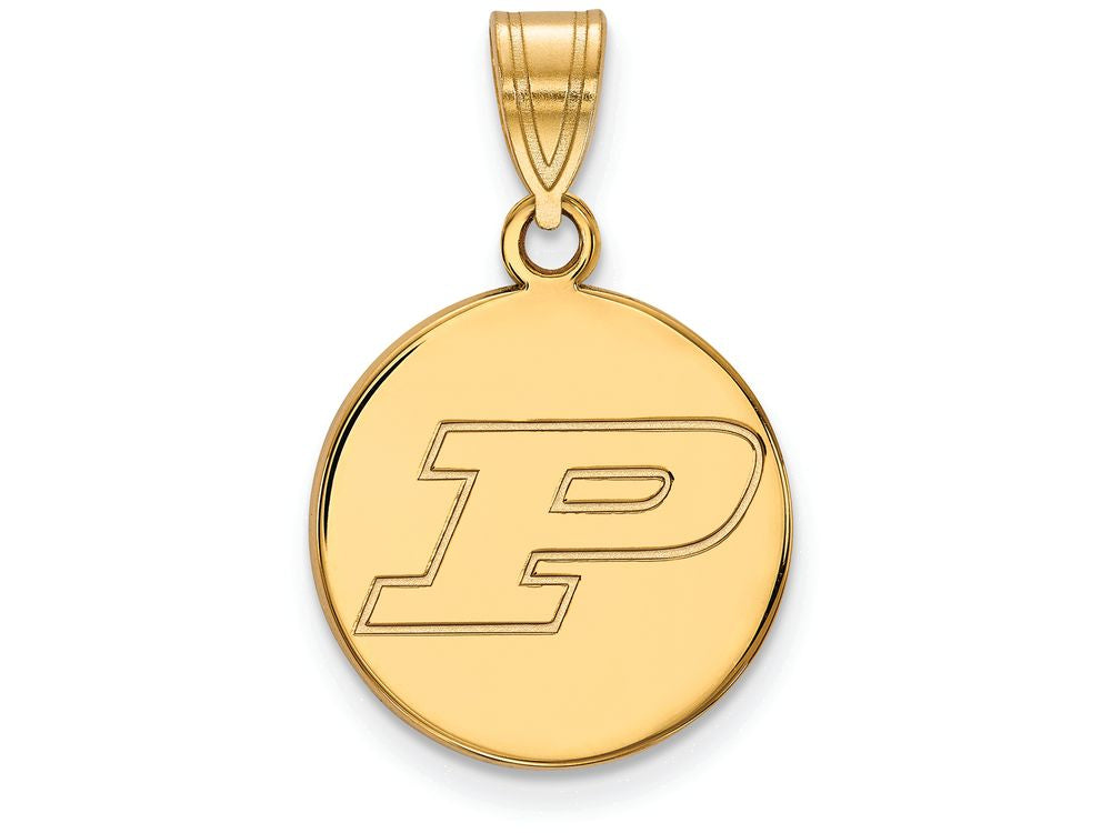 Logoart Sterling Silver Gp Purdue Medium Disc Pendant