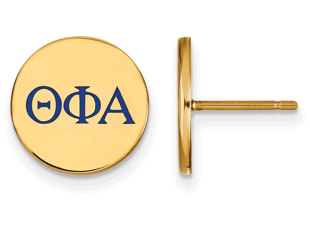 Logoart Sterling Silver Gp Theta Phi Alpha Enameled Post Earrings