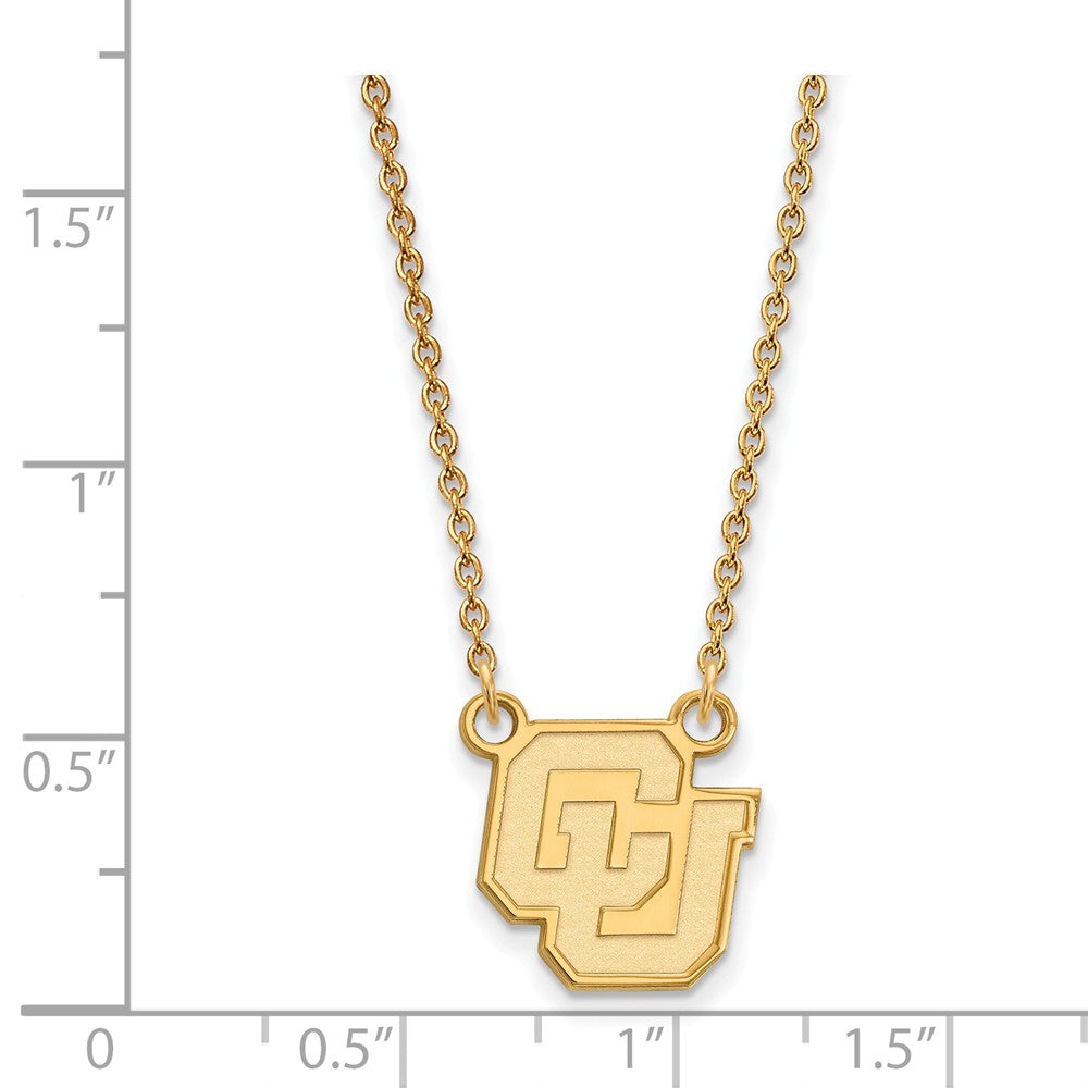 Logoart Sterling Silver Gp University Of Colorado Small Pendant Necklace