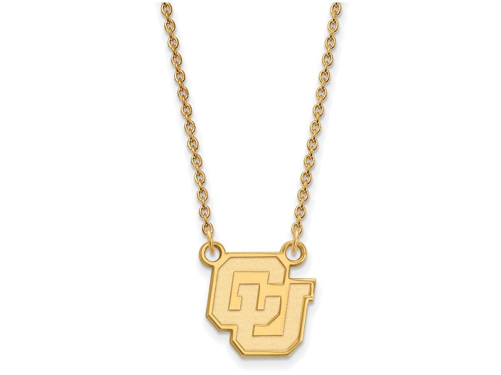 Logoart Sterling Silver Gp University Of Colorado Small Pendant Necklace