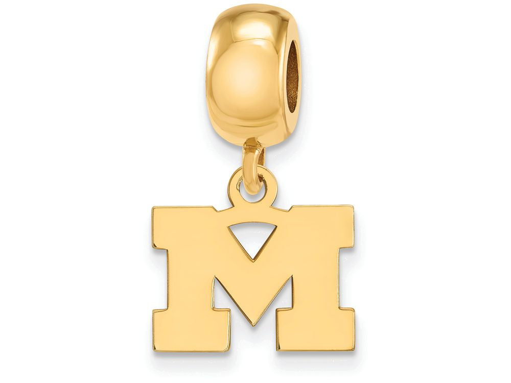 Logoart Sterling Silver Gp Michigan (univ Of) Extra Small Dangle Bead Charm