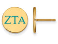 Logoart Sterling Silver Gp Zeta Tau Alpha Enameled Post Earrings
