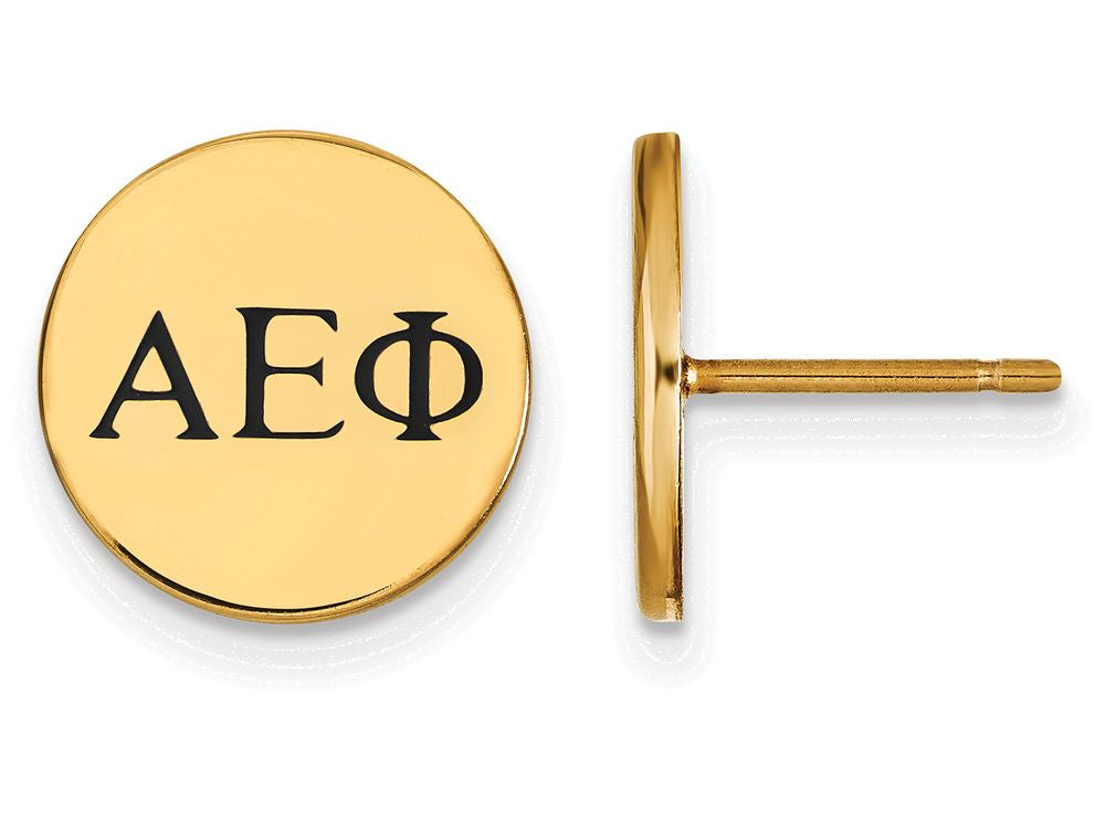 Logoart Sterling Silver Gp Alpha Epsilon Phi Enameled Post Earrings